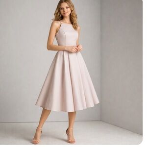 Chi Chi London Joslyn Cream Dress UK size 6 NWT Halter Midi Strapless balletcore